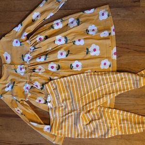 Hanna andersson dress and pants perfect condition